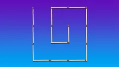 難問パズル：マッチ棒を何本動かせば、四角形を2つ作れる？